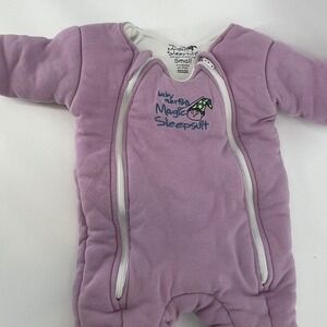 Baby Merlins Magic Sleepsuit Lavender Purple Infant Small 3-6mos 12-18lbs